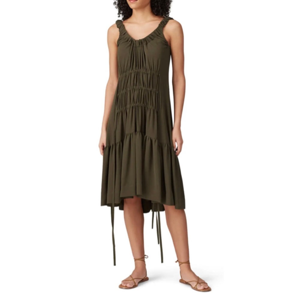 Eudon Choi Khaki Green Jennifer Dress Size 8 US $567